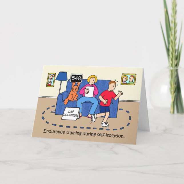 Ausdauertraining während der Selbstisolierung Karte (Vorderseite)