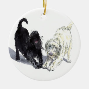 Ausdehnen von Labradoodles Keramik Ornament