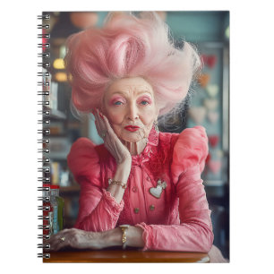 Ausdruck der Liebe Kuss zeitloser Gnade in Rosa Notizblock