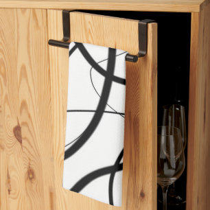 Ausdruck in Schwarz und Weiß Geschirrtuch