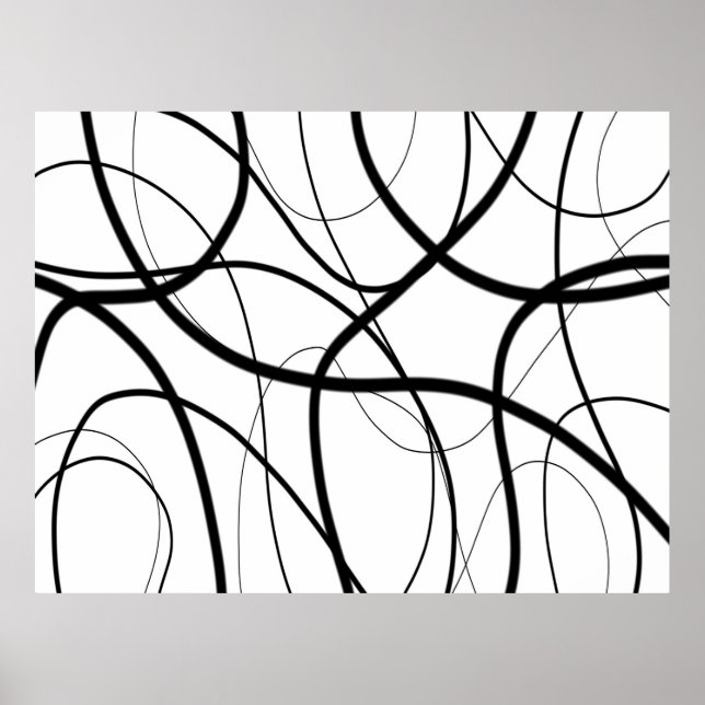 Ausdruck in Schwarz und Weiß Poster (Vorne)