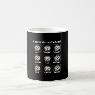 Ausdrücke von einer langsamen und blauen Faulheit Kaffeetasse