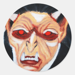 AUSDRÜCKEN DER VAMPIRE-Aufkleber Runder Aufkleber