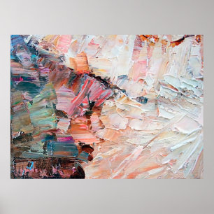 Ausdrückliche, pastellfarbene Ölfarben und Reliefs Poster