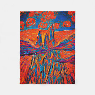 Ausdrückliche Rose im Himmel Fleecedecke