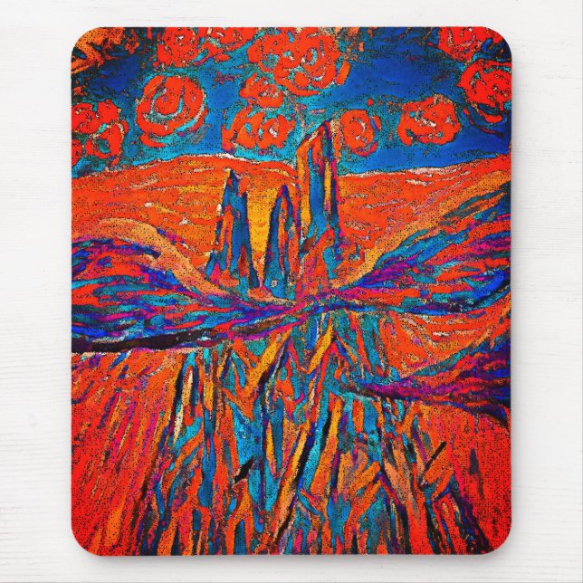 Ausdrückliche Rose im Himmel Mousepad (Vorne)