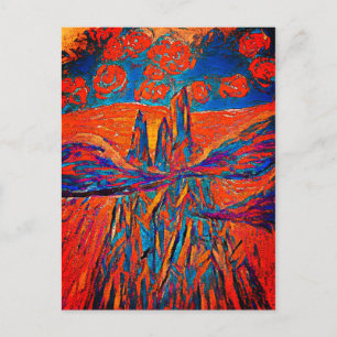 Ausdrückliche Rose im Himmel Postkarte