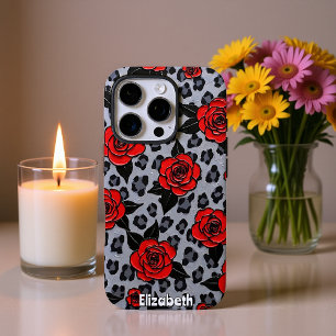 Ausdrückliche Rote Rosen zur Leinwand iPhone 16 Pro Hülle