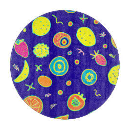 Ausdrucksfähiges Neon Fruit Artistry Pattern Schneidebrett
