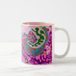 Ausdrucksfantastisch, abstrakt zweifarbige tasse