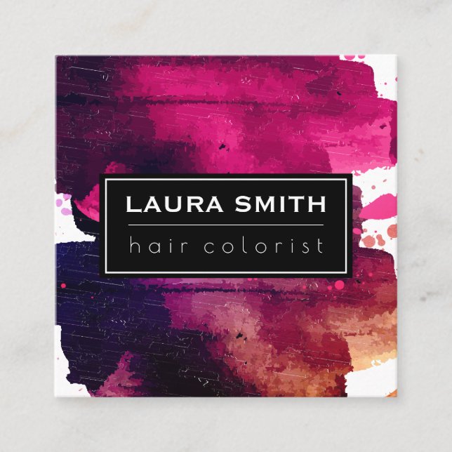 Ausdrucksfarbe Quadratische Visitenkarte (Vorderseite)