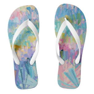 Ausdrucksfarbige Foliage Flip Flops