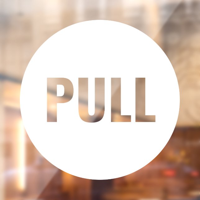 Ausdrucksstarke moderne White PULL Business Store  Fensteraufkleber (Blatt 2)