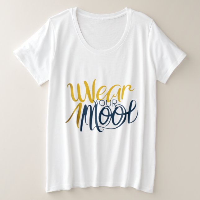 Ausdrucksstarke T - Shirt: Tragen Sie Ihre Stimmun Große Größe T-Shirt (Design vorne)