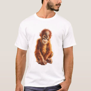 Ausdrucksstarker junger Orang-Utan-Ginger-Primate- T-Shirt