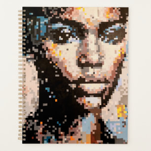 Ausdrucksstarkes Pixelporträt Planer