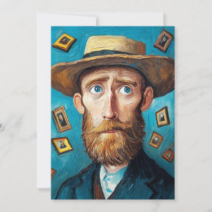 Ausdrucksvolles Portrait Bearded Man in Van Gogh S Einladung