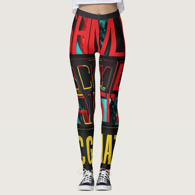 Ausdrucksweise: Multiprint-Leggings - Design Leggings (Vorderseite)