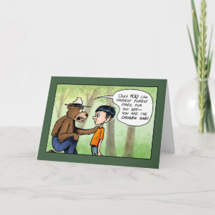 Auserwählter-Wald-Humor-Vatertag Karte