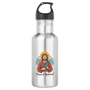 Auserwähltes und Erlöstes Christliches Vintage-Jes Edelstahlflasche