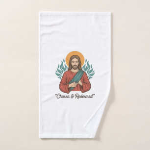 Auserwähltes und Erlöstes Christliches Vintage-Jes Handtuch