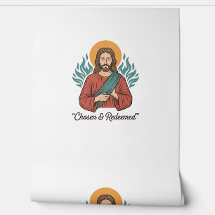 Auserwähltes und Erlöstes Christliches Vintage-Jes Tapete