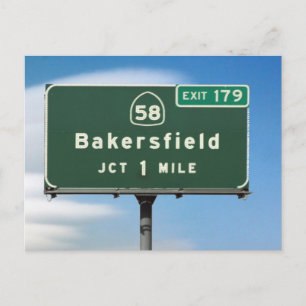 Ausfahrt Bakersfield Postkarte