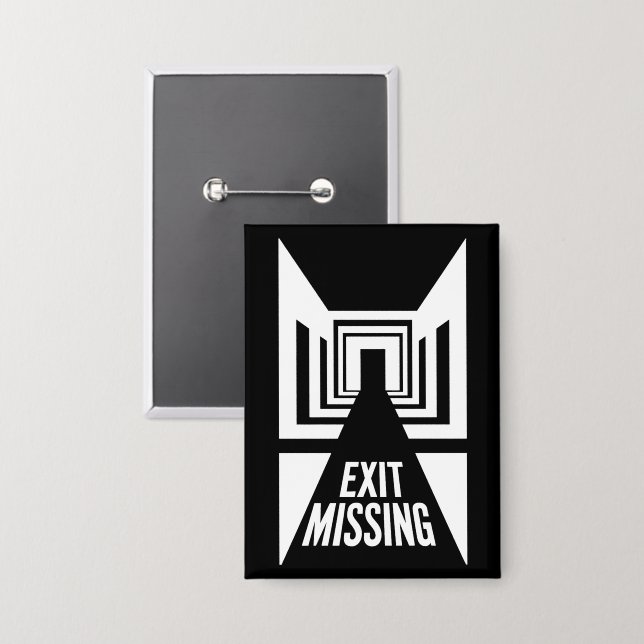 Ausfahrt Vermisst - Einblicke in die Realität Button (Vorderseite/Rückseite)