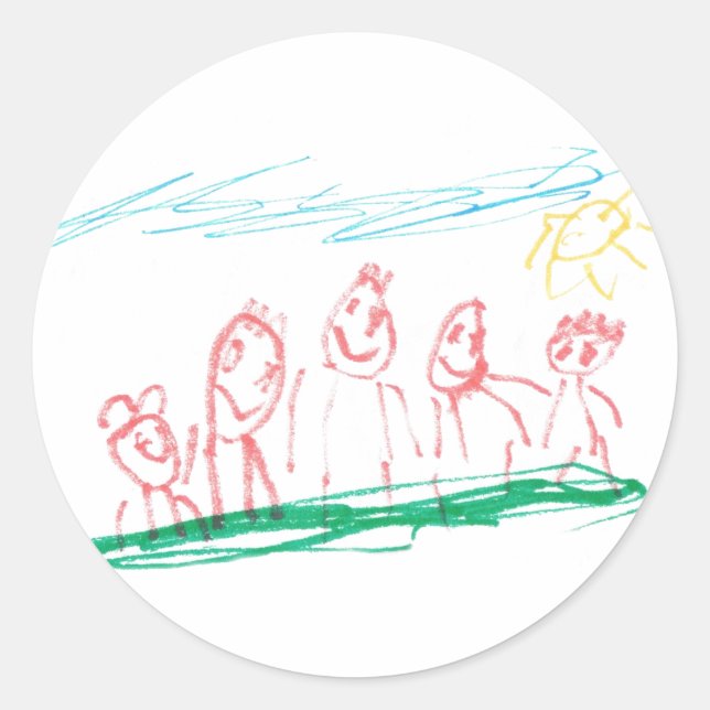 Ausflug Runder Aufkleber (Vorderseite)