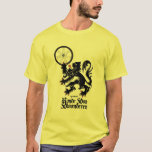 Ausflug von Flandern (Ronde Van Vlaarenderen) T-Shirt<br><div class="desc">Seien Sie der coolste Typ herum mit Flandern-Löwe,  der ein Rad im Ausflug von Flandern hält. Zeitloser Entwurf immer auf Mode im Vorfrühling.</div>