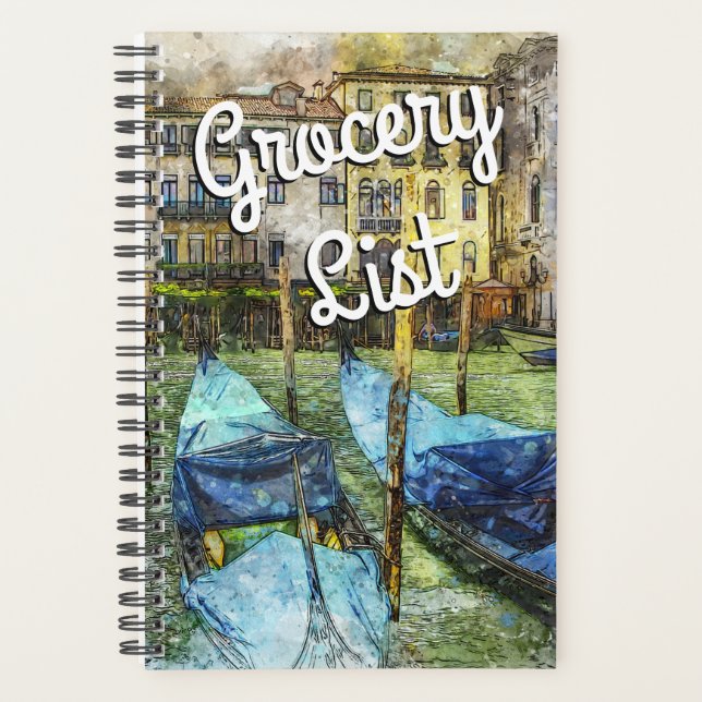 Ausflug zum Lebensmittelgeschäft Venedig Gondeln Planer (Vorderseite)