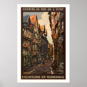 Ausflüge mit der Normandie-Frankreich-Staatsbahn Poster