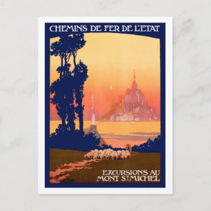 Ausflüge nach St. Michel, Frankreich, Vintage-Reis Postkarte