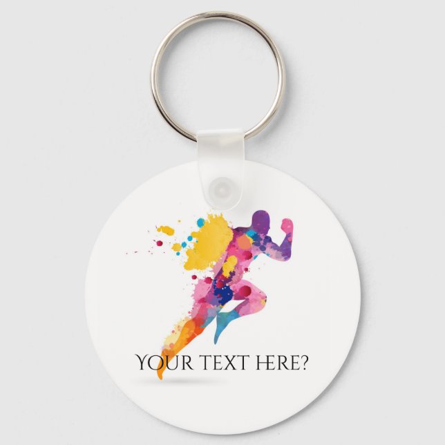 Ausführen der Joggen-Fitness Schlüsselanhänger (Vorderseite)