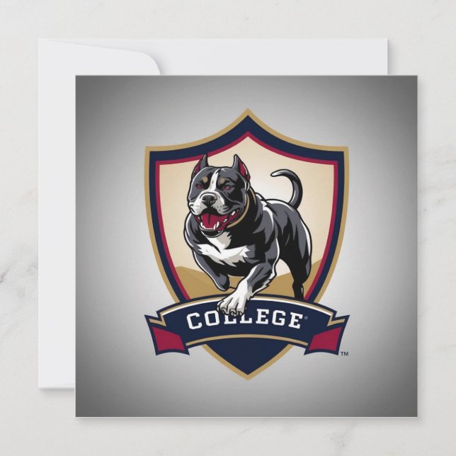 Ausführen des PitBull-Uni-Logos Einladung (Vorderseite)