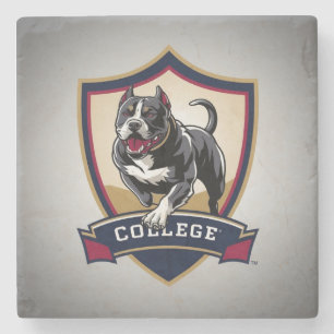 Ausführen des PitBull-Uni-Logos Steinuntersetzer