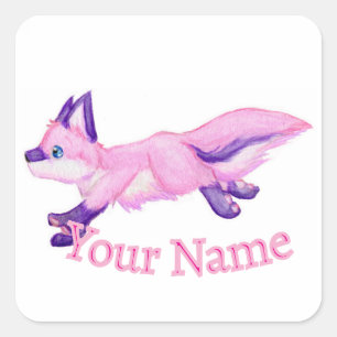 ausführen quadratischer aufkleber