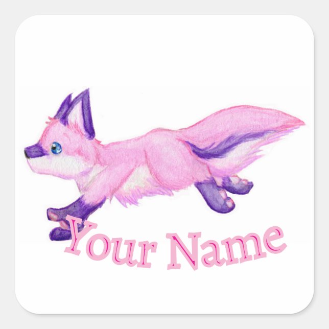 ausführen quadratischer aufkleber (Vorderseite)