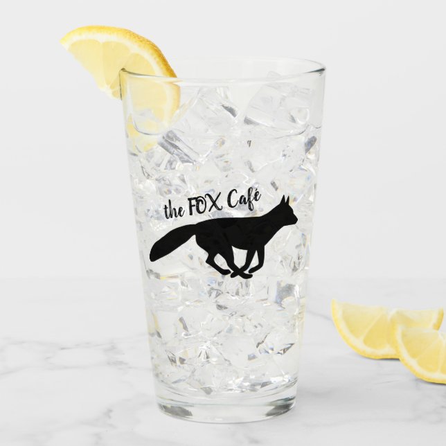 Ausführen von Fox-Silhouette | Cool Personalisiert Glas (Vorderseite Ice)