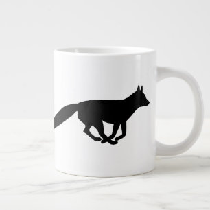 Ausführen von Fox-Silhouetten Jumbo-Tasse