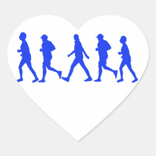 Ausführen von Joggen-Ausführung Herz-Aufkleber