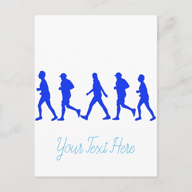 Ausführen von Joggen-Ausführung Postkarte (Vorderseite)