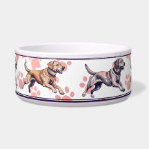 Ausführen von Labrador Retrievers Bowl
