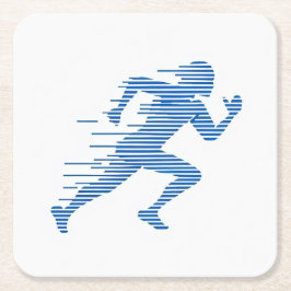 Ausführen von Silhouette-Untersetzer Rechteckiger Pappuntersetzer