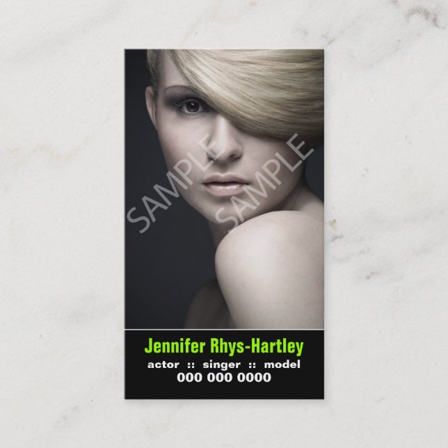 Ausführendevertikale Zusammenfassung und Headshot Visitenkarte (Vorderseite)