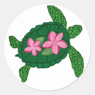 Ausführliche Honu w Plumaria Aufkleber
