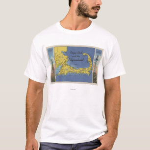 Ausführliche Karte des Pilgrimland T-Shirt