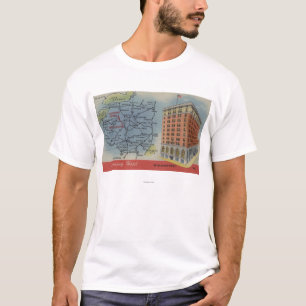 Ausführliche Karte, Lycoming Hotel - Williamsport T-Shirt