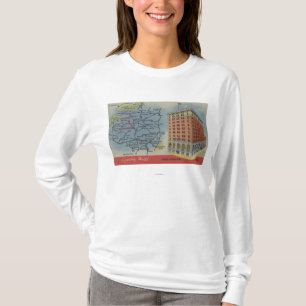 Ausführliche Karte, Lycoming Hotel - Williamsport T-Shirt