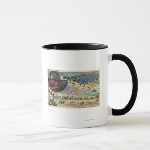 Ausführliche Karte vom LA zum See Tasse